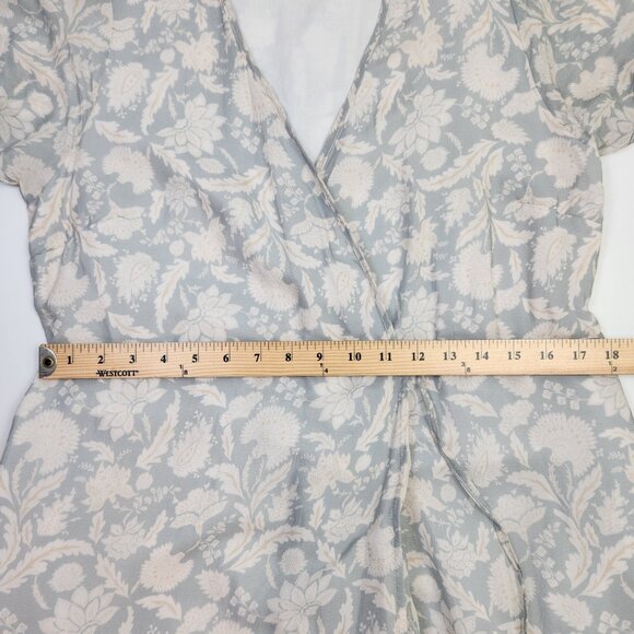 Reistor True Wrap Dress with Pockets Lined Floral Midi Dress Women's M - Picture 14 of 14